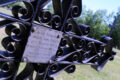 The grave marker for Krišjānis Jānis Cielava (1844-1914) is made of wrought iron and is unusual for the Latvian cemetery in Lincoln County.